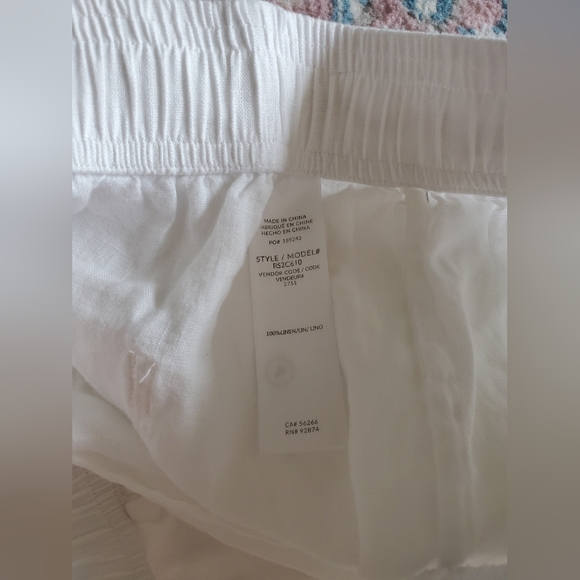New Splendid Becka 100% Linen Shorts In White Classic Boho Summer Size S Beach - Picture 12 of 16
